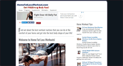 Desktop Screenshot of homefatlossworkout.com